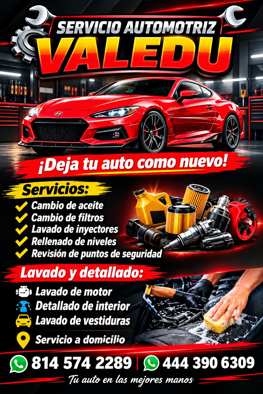 Publicidad de Servicio Automotriz VALEDU